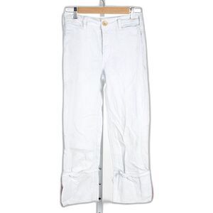 Pilero and the Letterpress Anthropologie White Denim Tapered Leg Size 26